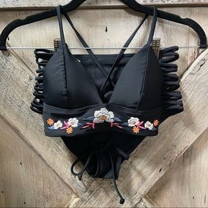 Hollister longline triangle bikini set